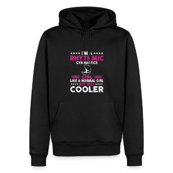 Gymanstik rythmique Filles - Sweat à capuche Premium bio Homme - noir - Devant - Nico (187cm)