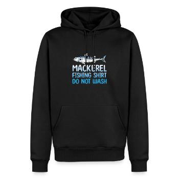 Chemise de pêcheur au maquereau - Sweat à capuche Premium bio Homme - noir - Devant - Nico (187cm)