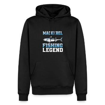 Makrele Angeln Legende - Männer Premium Bio Hoodie - Schwarz - Vorne - Nico (187cm)