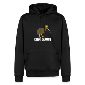 Kiwi Königin - Männer Premium Bio Hoodie - Schwarz - Vorne - Nico (187cm)