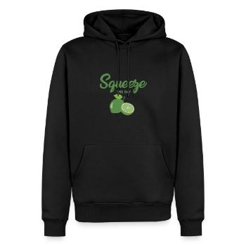Chaux - Sweat à capuche Premium bio Homme - noir - Devant - Nico (187cm)