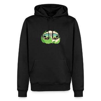 Blumenkohl Sonnenbrille - Männer Premium Bio Hoodie - Schwarz - Vorne - Nico (187cm)