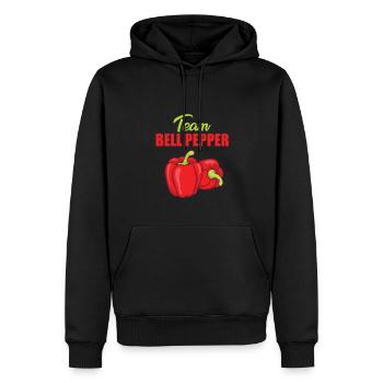 Team Paprika - Men’s Premium Organic Hoodie - black - Front - Nico (187cm)