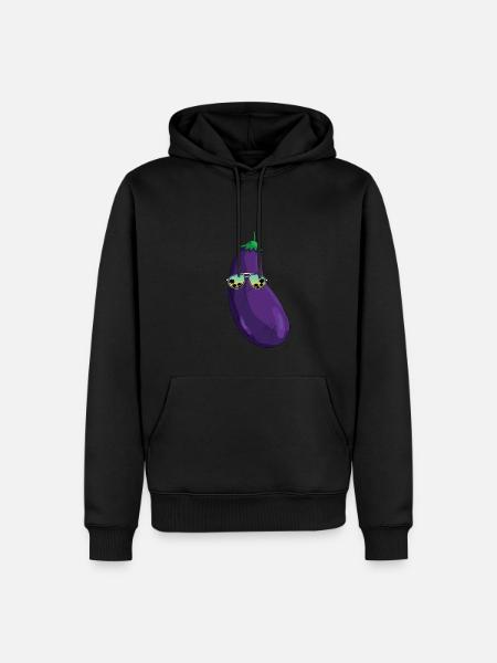 Cool eggplant - Men’s Premium Organic Hoodie - black