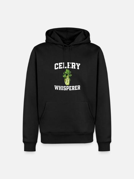 Celery Whisperer - Men’s Premium Organic Hoodie - black