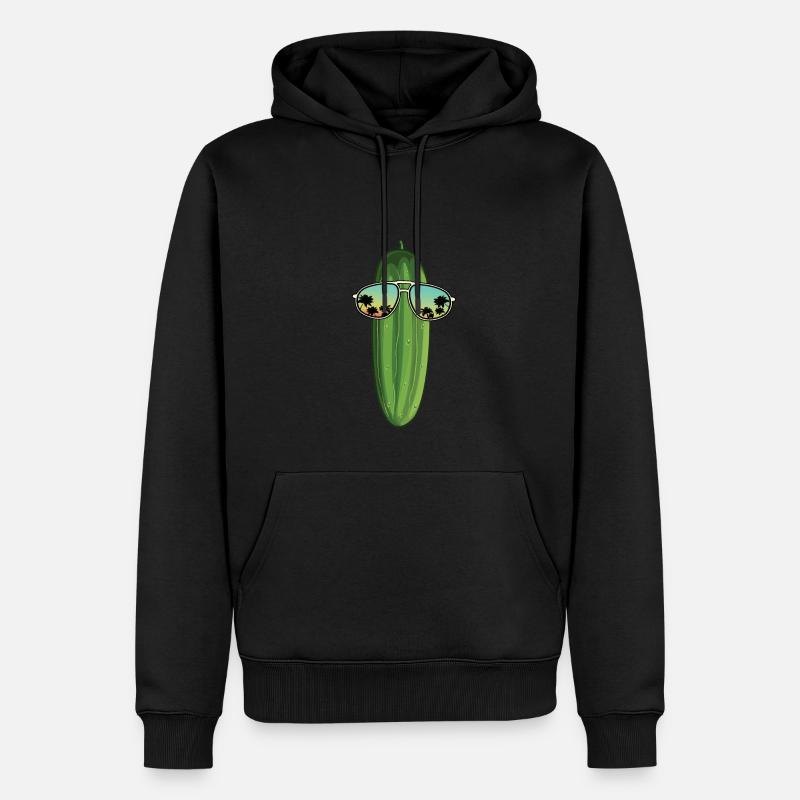 Gurke - Männer Premium Bio Hoodie - Schwarz