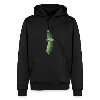 Zucchini Sonnenbrille - Männer Premium Bio Hoodie - Schwarz - Vorne - Nico (187cm)