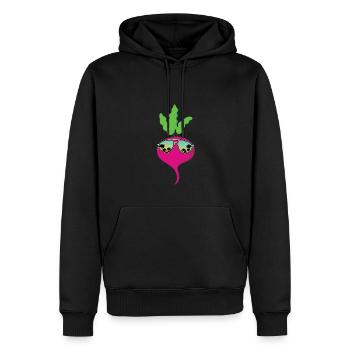 Radieschen Sonnebrille - Männer Premium Bio Hoodie - Schwarz - Vorne - Nico (187cm)