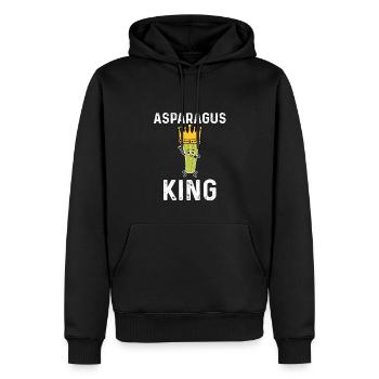 Roi des asperges - Sweat à capuche Premium bio Homme - noir - Devant - Nico (187cm)