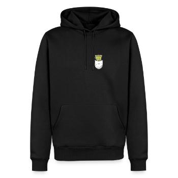 Chemise aux asperges - Sweat à capuche Premium bio Homme - noir - Devant - Nico (187cm)