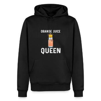 Jus d’orange Queen - Sweat à capuche Premium bio Homme - noir - Devant - Nico (187cm)