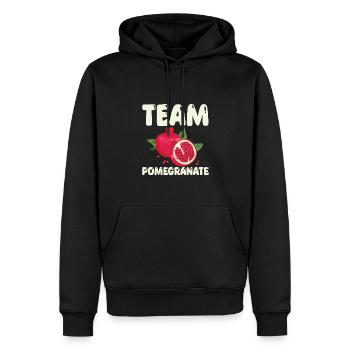 Team Granatapfel - Männer Premium Bio Hoodie - Schwarz - Vorne - Nico (187cm)