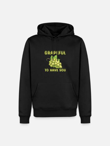 Grapes Pun - Men’s Premium Organic Hoodie - black