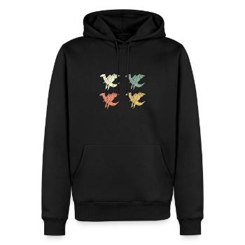 Origami Drachen - Männer Premium Bio Hoodie - Schwarz - Vorne - Nico (187cm)