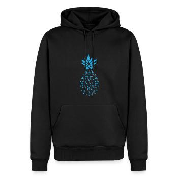 Ananas Musiknoten - Männer Premium Bio Hoodie - Schwarz - Vorne - Nico (187cm)