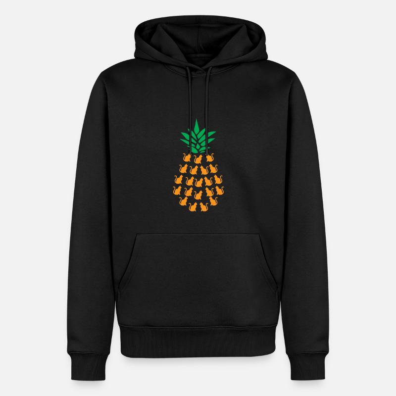 Chats ananas - Sweat à capuche Premium bio Homme - noir