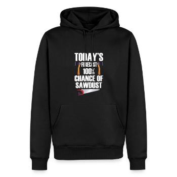 Charpentier - Sweat à capuche Premium bio Homme - noir - Devant - Nico (187cm)