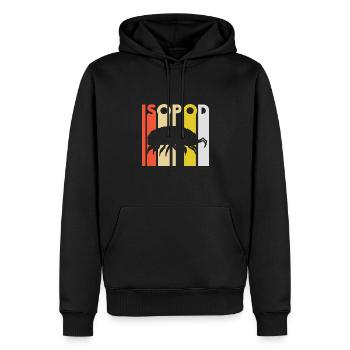 Slater - Men’s Premium Organic Hoodie - black - Front - Nico (187cm)