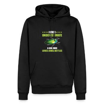 Magnificent beetle lover girl - Men’s Premium Organic Hoodie - black - Front - Nico (187cm)