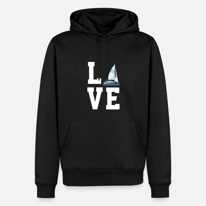 Katamaran - Männer Premium Bio Hoodie - Schwarz