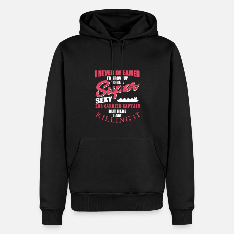 Capitaine de méthanier - Sweat à capuche Premium bio Homme - noir
