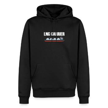 Méthanier - Sweat à capuche Premium bio Homme - noir - Devant - Nico (187cm)