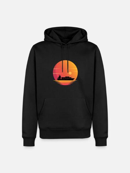 Feeder ship - Men’s Premium Organic Hoodie - black