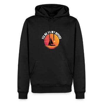 Funny sailboat shirt - Men’s Premium Organic Hoodie - black - Front - Nico (187cm)