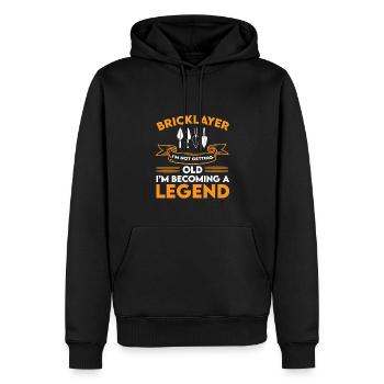 Lustiges Maurer-legenden-t-shirt - Männer Premium Bio Hoodie - Schwarz - Vorne - Nico (187cm)