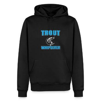 Pêche à la mouche Trout Whisperer - Sweat à capuche Premium bio Homme - noir - Devant - Nico (187cm)