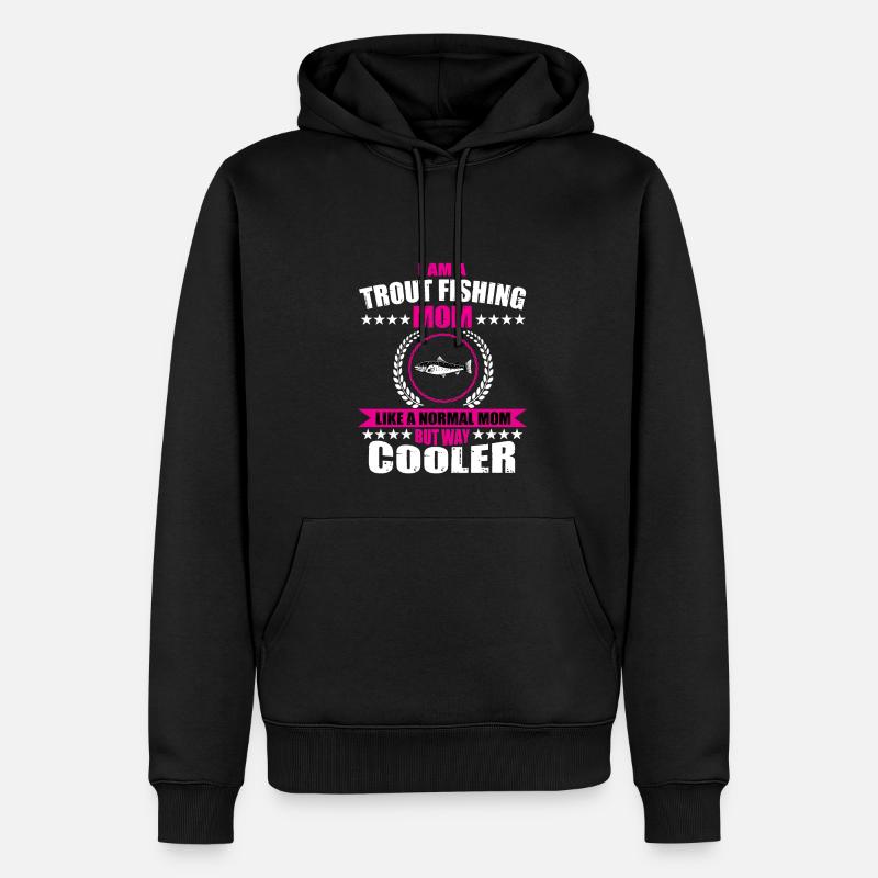 Forellenfischen Mama - Männer Premium Bio Hoodie - Schwarz