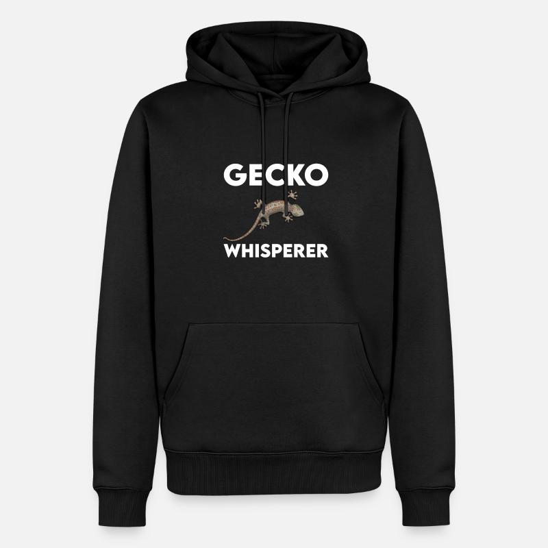 Chuchoteur de gecko - Sweat à capuche Premium bio Homme - noir