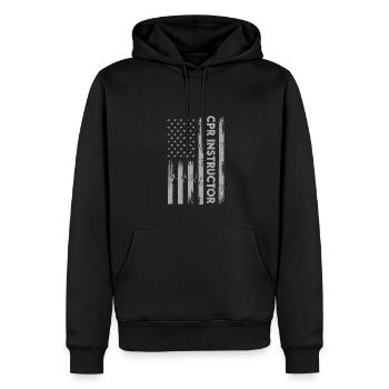 Cpr-ausbilder In Den Usa - Männer Premium Bio Hoodie - Schwarz - Vorne - Nico (187cm)
