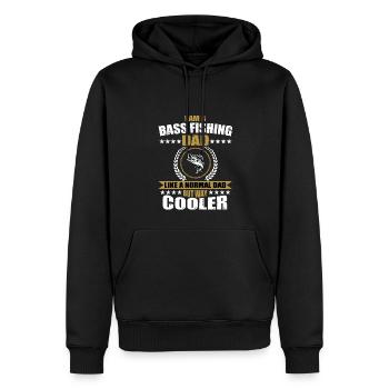Barsch Angelnder Vater - Männer Premium Bio Hoodie - Schwarz - Vorne - Nico (187cm)