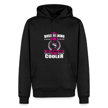 Barsch Angelnde Mama - Männer Premium Bio Hoodie - Schwarz - Vorne - Nico (187cm)