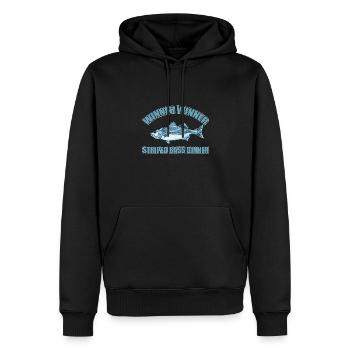 Lustiges Streifenbarsch Angeln Shirt - Männer Premium Bio Hoodie - Schwarz - Vorne - Nico (187cm)