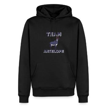 Équipe Antelope - Sweat à capuche Premium bio Homme - noir - Devant - Nico (187cm)