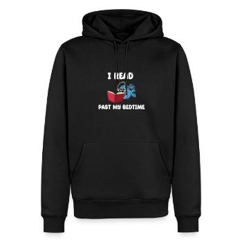 Drôle de lotte lire des livres - Sweat à capuche Premium bio Homme - noir - Devant - Nico (187cm)