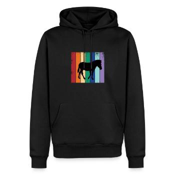 Zebra - Männer Premium Bio Hoodie - Schwarz - Vorne - Nico (187cm)