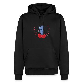 Süßes Nashorn - Männer Premium Bio Hoodie - Schwarz - Vorne - Nico (187cm)