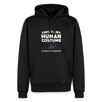 Lustiges Skorpion-kostüm - Männer Premium Bio Hoodie - Schwarz - Vorne - Nico (187cm)