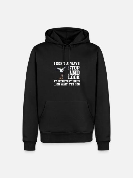 Secretary Bird Lovers - Men’s Premium Organic Hoodie - black