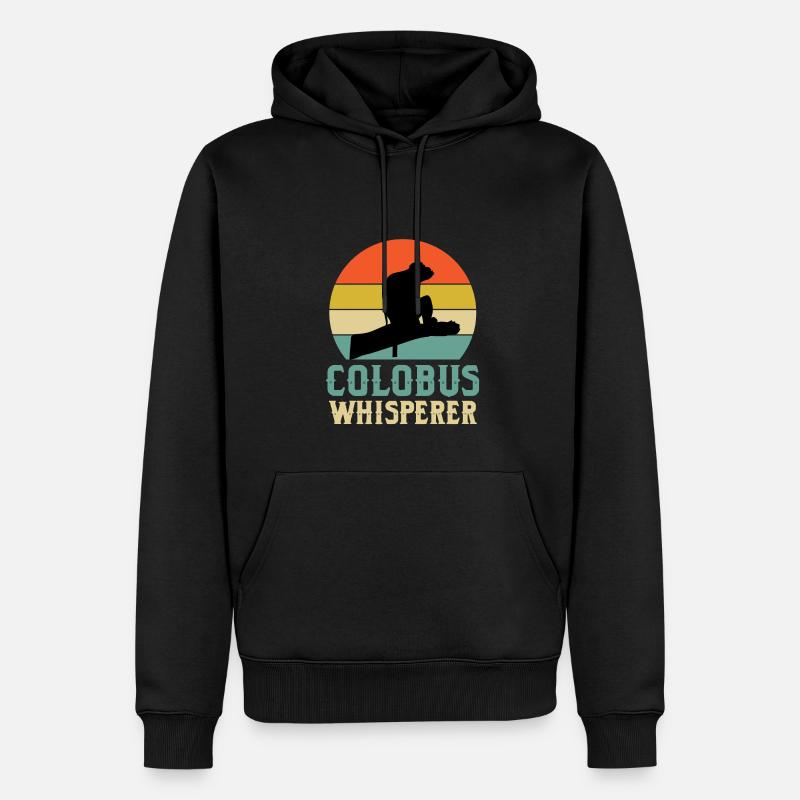 Colobus-flüsterer - Männer Premium Bio Hoodie - Schwarz