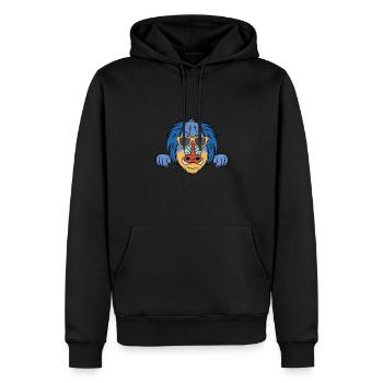 Pavian Mit Sonnenbrille - Männer Premium Bio Hoodie - Schwarz - Vorne - Nico (187cm)
