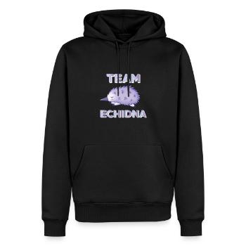 Pavian - Männer Premium Bio Hoodie - Schwarz - Vorne - Nico (187cm)