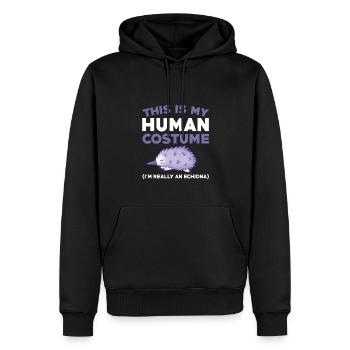 Pavian - Männer Premium Bio Hoodie - Schwarz - Vorne - Nico (187cm)