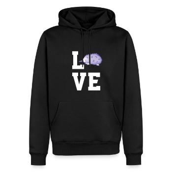 Pavian - Männer Premium Bio Hoodie - Schwarz - Vorne - Nico (187cm)