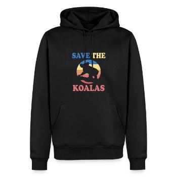 Save The Koalas Outfit - Men’s Premium Organic Hoodie - black - Front - Nico (187cm)