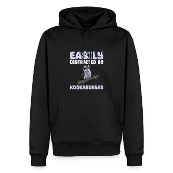 Martin-chasseur géant - Sweat à capuche Premium bio Homme - noir - Devant - Nico (187cm)