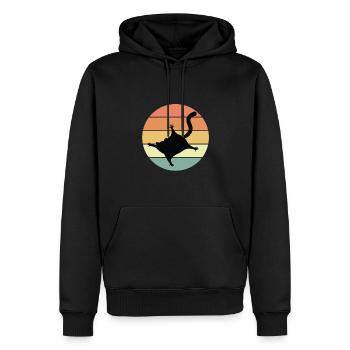 Planeur de sucre - Sweat à capuche Premium bio Homme - noir - Devant - Nico (187cm)